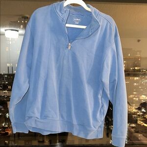 L.L. Bean Men's Blue Sweater quarter zip
